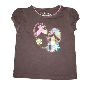 Jumping BEANS Brown Short Sleeve Tee with Flip Flops